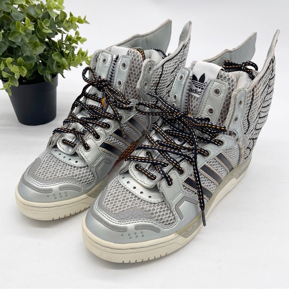 Adidas Jeremy Scott JS Wings 2.0 Lace Up Zip Sneakers Womens Size 6.5 G61109 - Picture 3 of 16